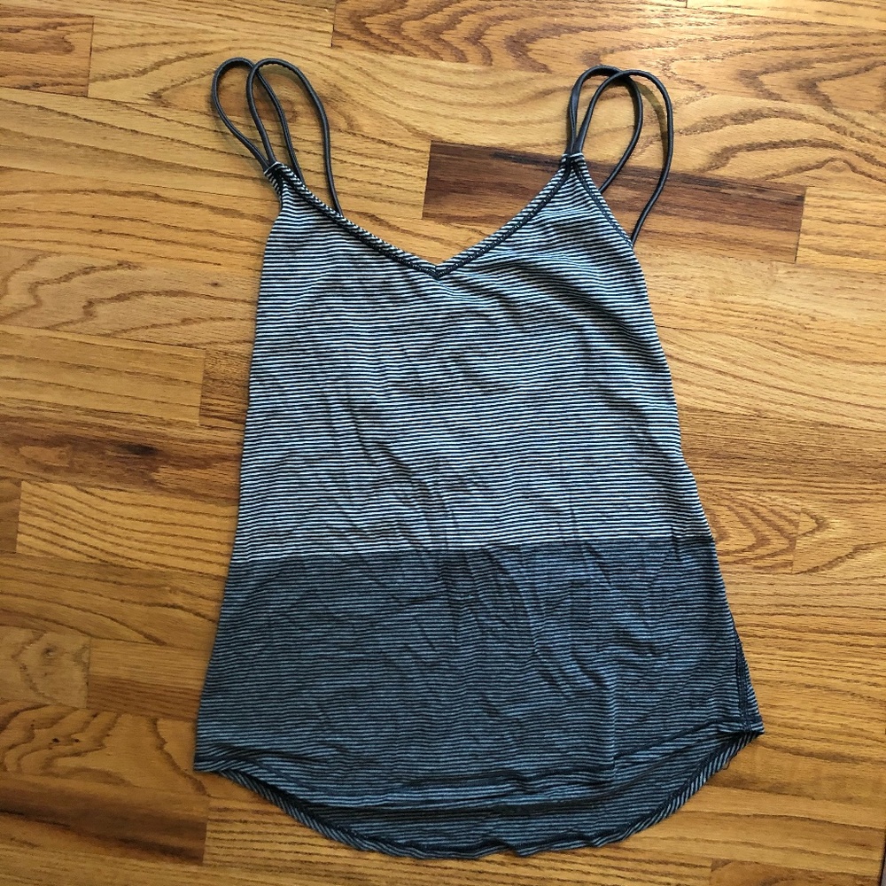 LULULEMON Striped Grey Tank